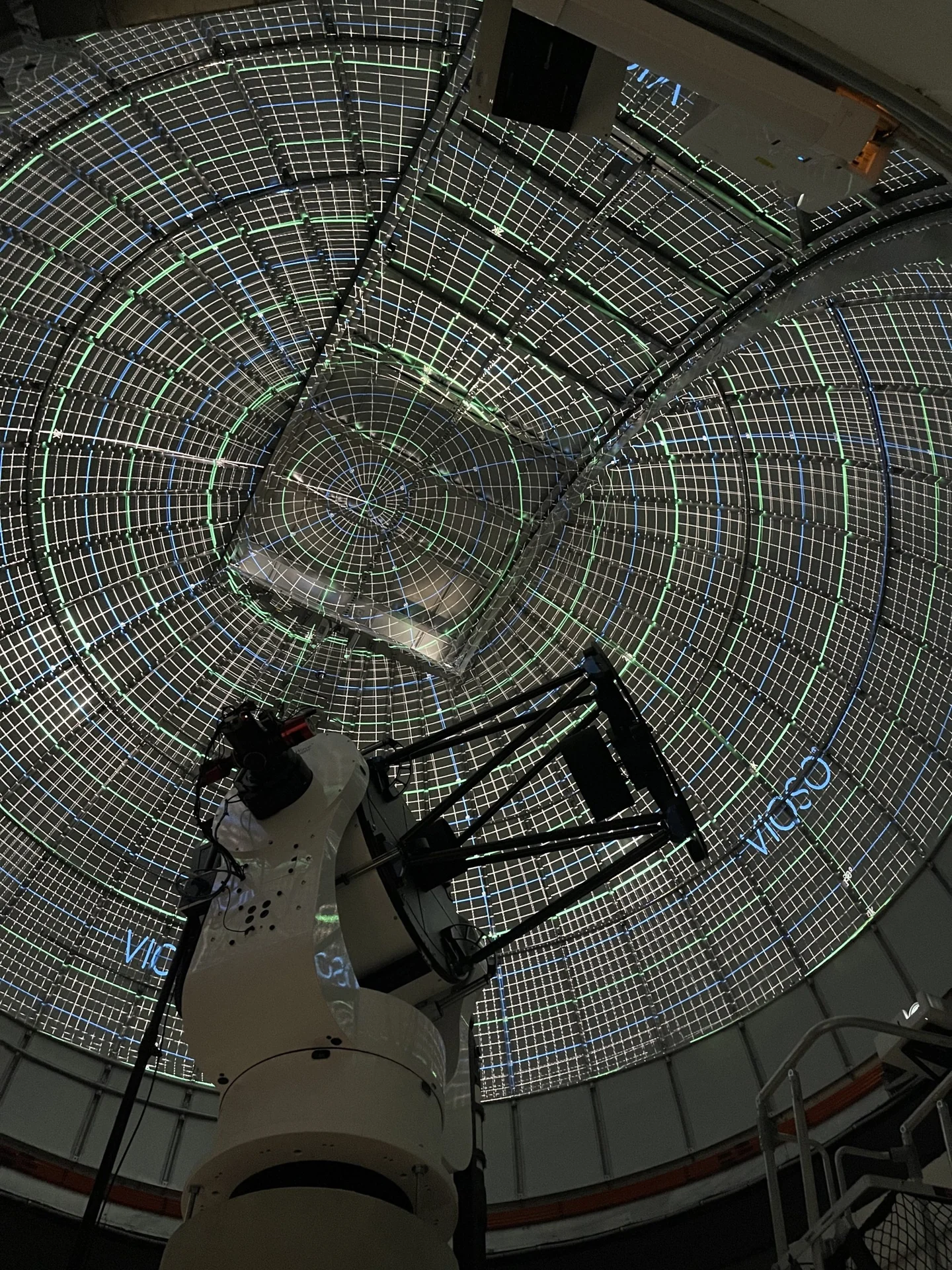 A projection system installation in the observatory